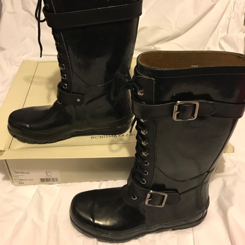 COPY - COPY - BCBGMAXAZRIA Willis Lace-Up Rain Boot
